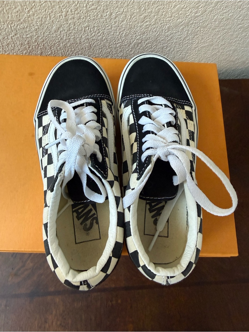 Vans Old Skool Stackform Checkerboard Platform Sneakers Women’s 5.5 Men’s 4 EUC - Picture 6 of 12